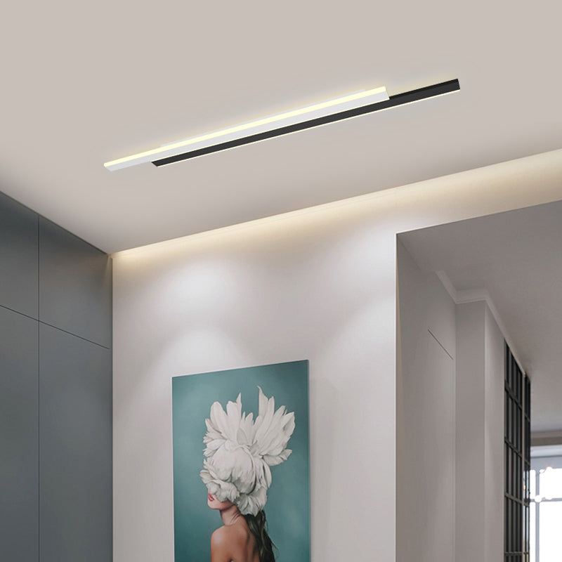 2 lumières linéaires en métal d'éclair