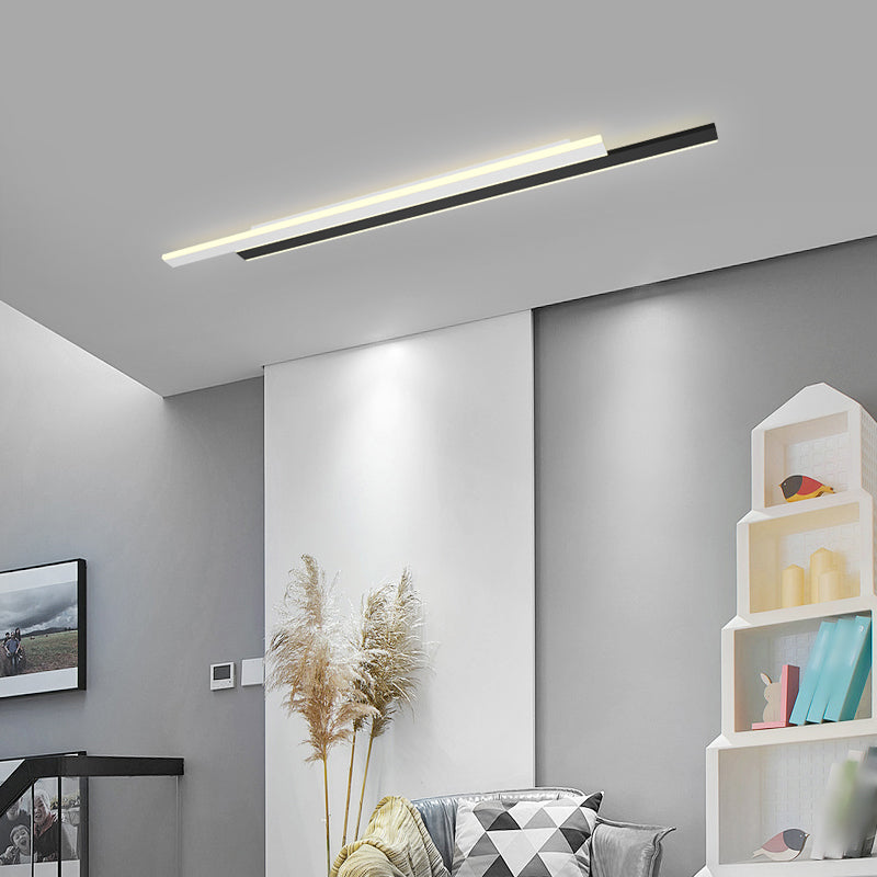 2 lumières linéaires en métal d'éclair