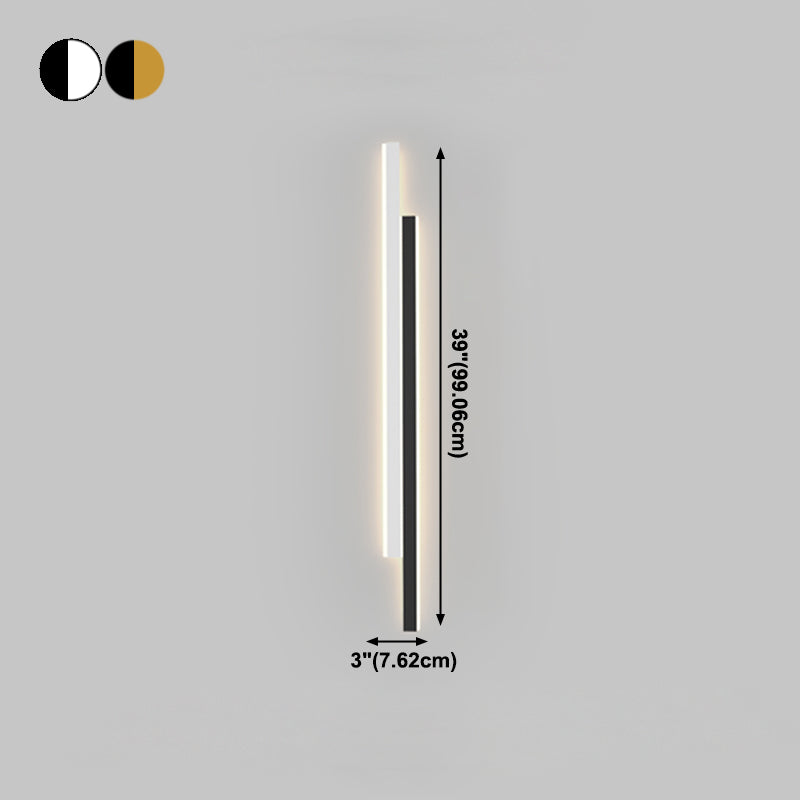 2 lumières linéaires en métal d'éclair