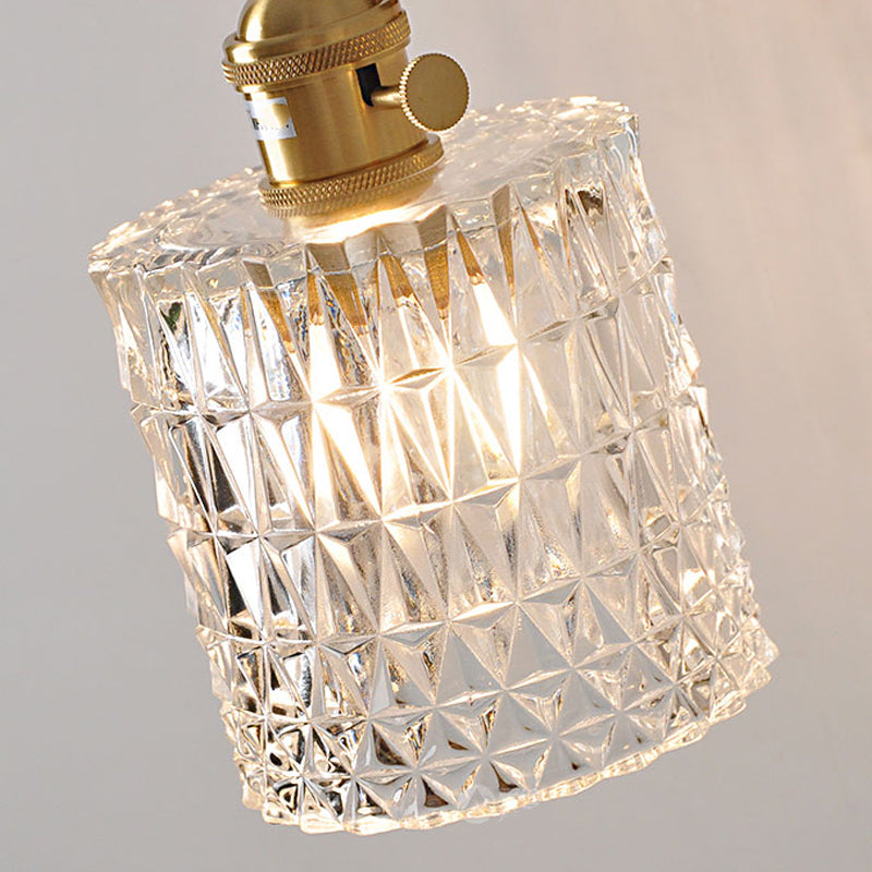 1 lumière de mi-cylindre luminaire en verre luminaire de style moderne