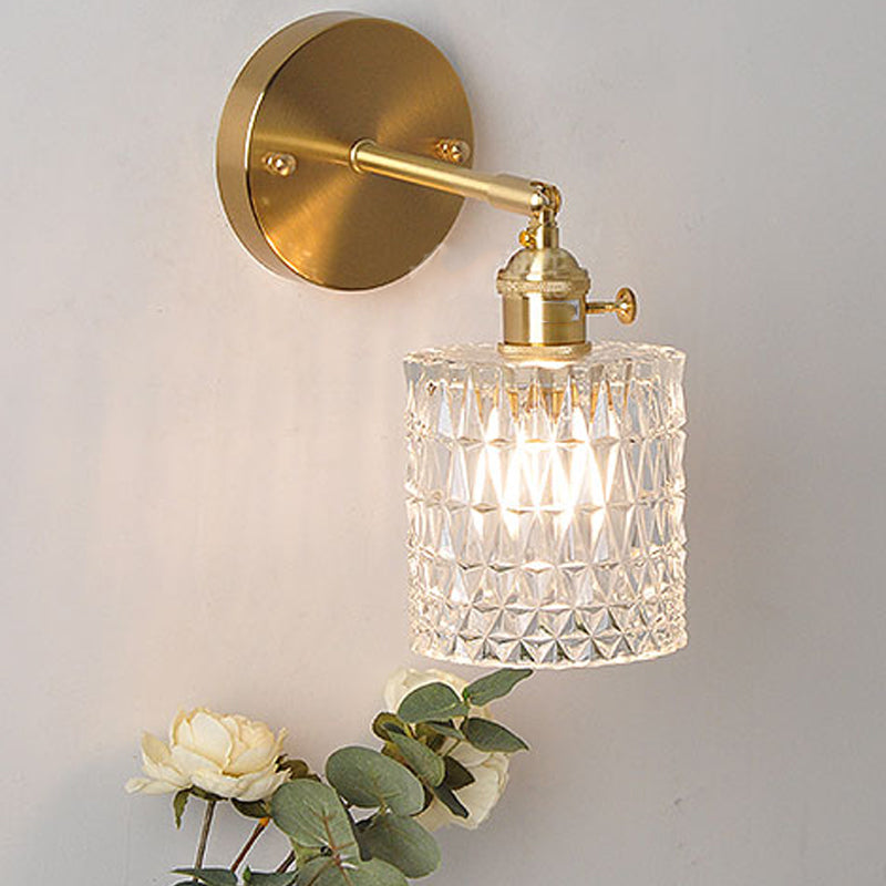 1 lumière de mi-cylindre luminaire en verre luminaire de style moderne