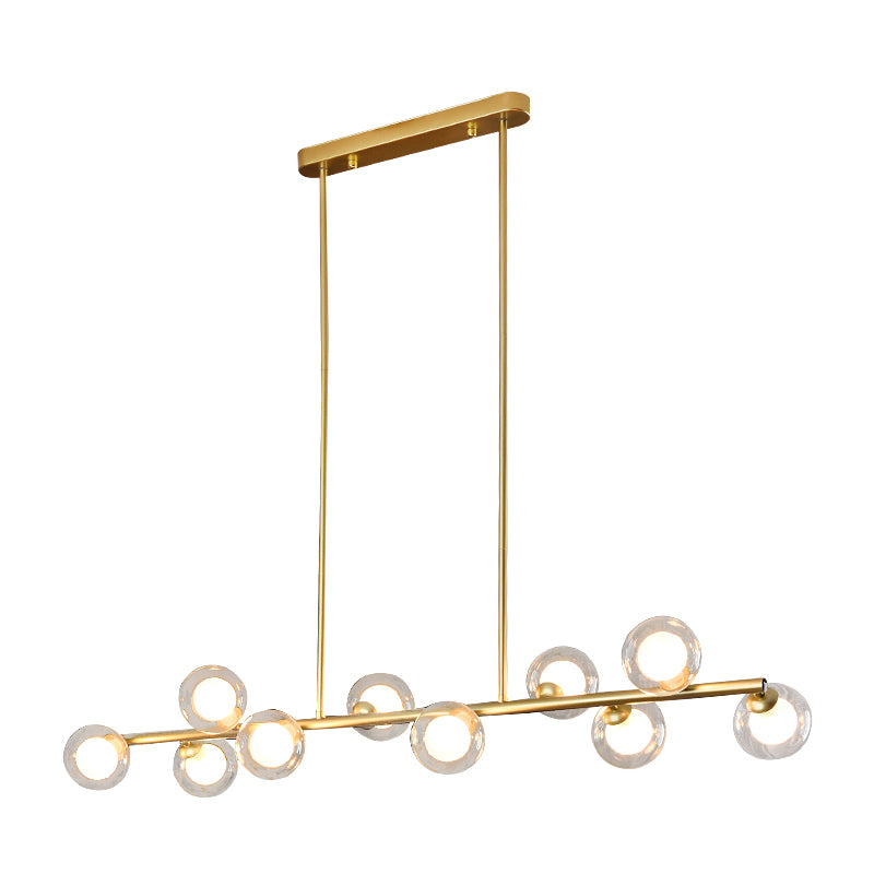 Nordic Modern Island Lighting Glass Chandelier Light Fixture for Dining Room