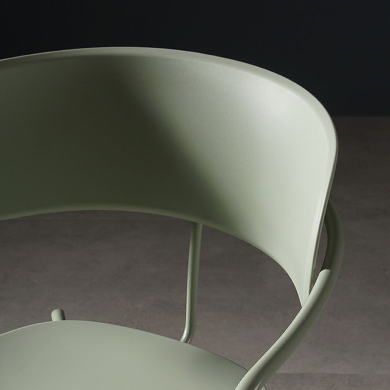 Chaise de salle à manger de style contemporain, chaise d'appoint de cuisine à bras ouvert avec pieds en métal