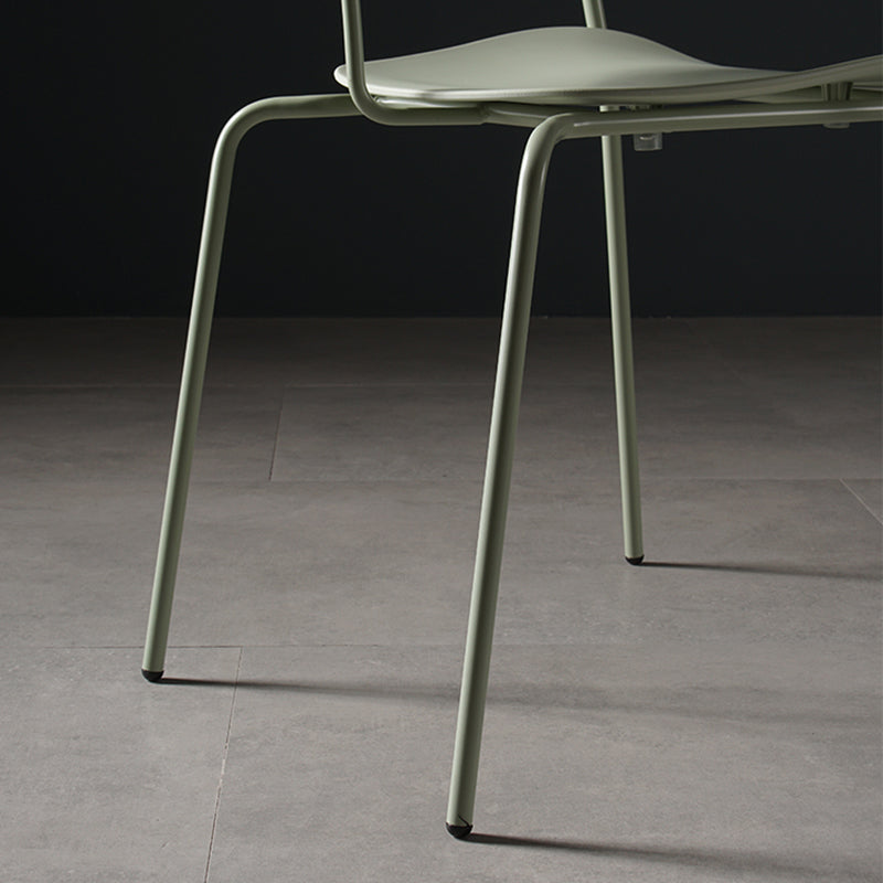 Chaise de salle à manger de style contemporain, chaise d'appoint de cuisine à bras ouvert avec pieds en métal