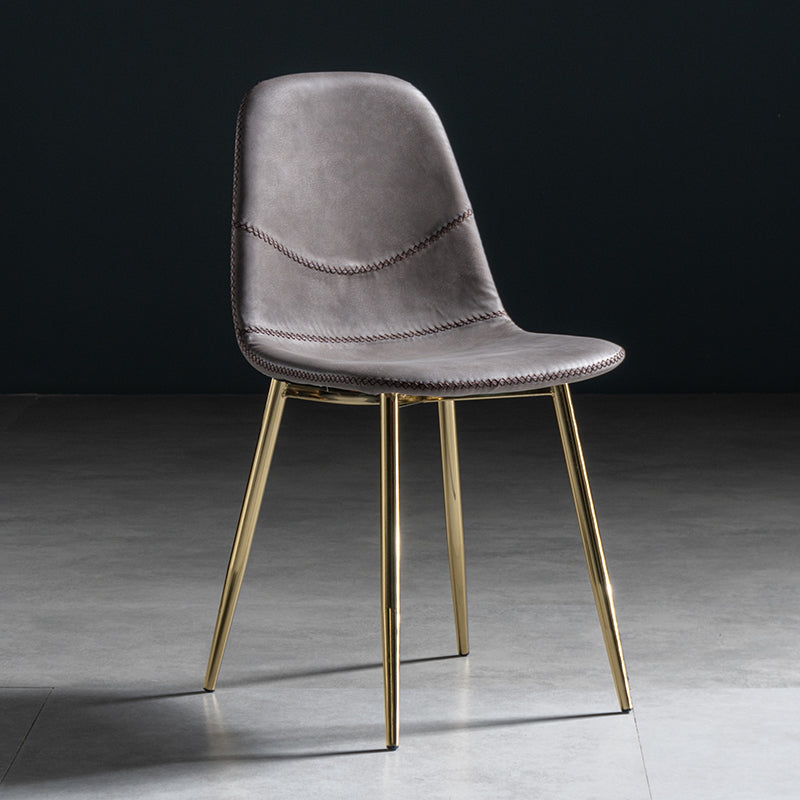 Chaise de salle à manger en métal de style Glam, chaises sans accoudoirs latérales pour cuisine