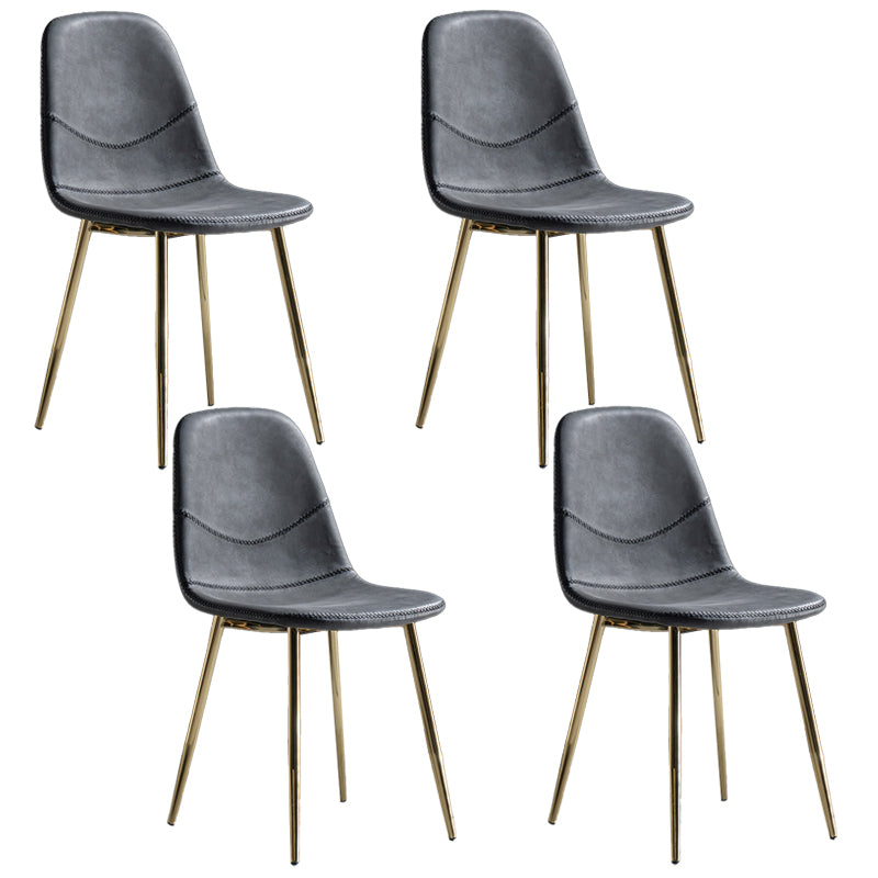 Chaise de salle à manger en métal de style Glam, chaises sans accoudoirs latérales pour cuisine