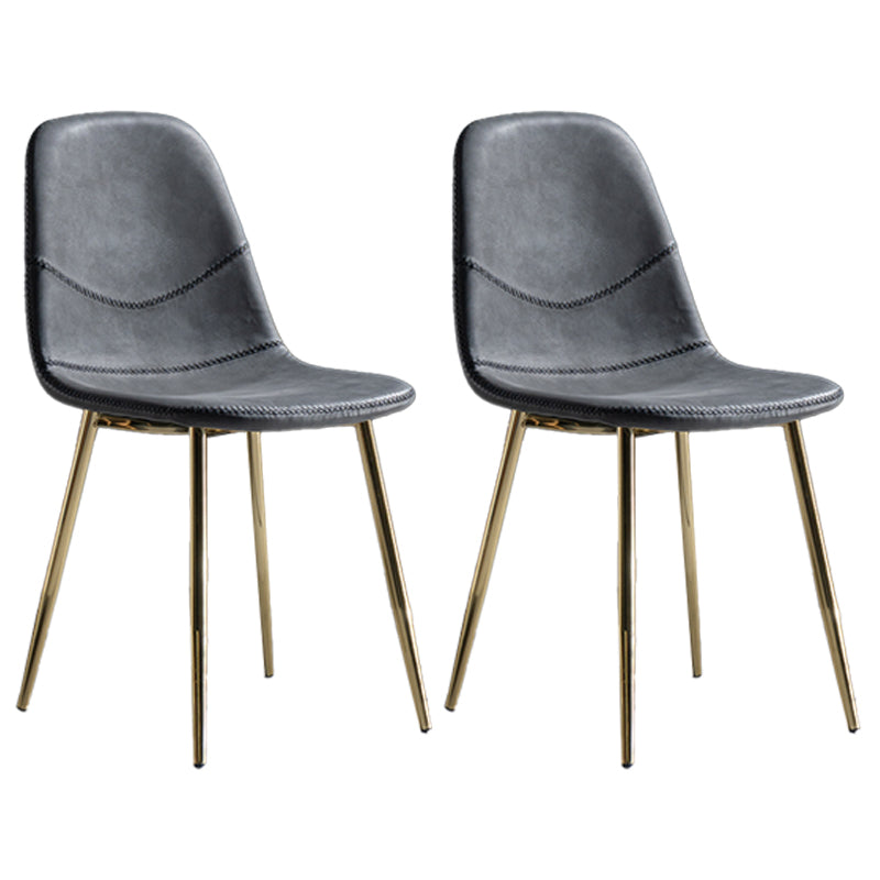 Chaise de salle à manger en métal de style Glam, chaises sans accoudoirs latérales pour cuisine
