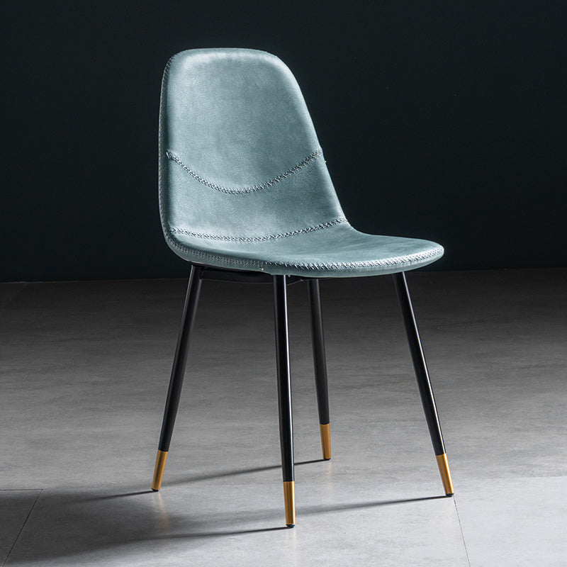 Chaise de salle à manger en métal de style Glam, chaises sans accoudoirs latérales pour cuisine