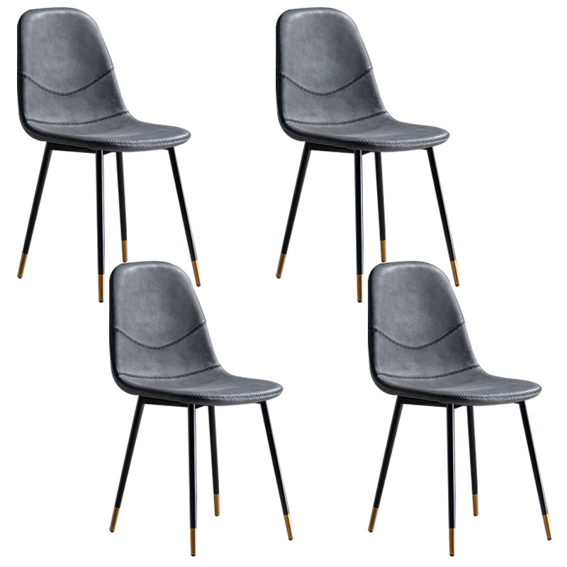 Chaise de salle à manger en métal de style Glam, chaises sans accoudoirs latérales pour cuisine