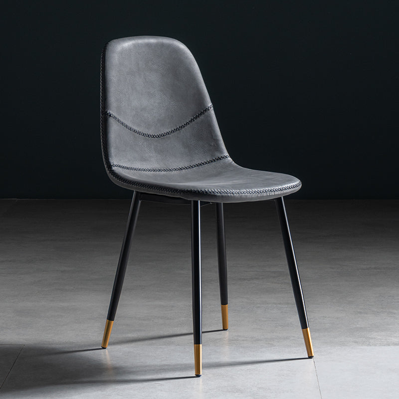 Chaise de salle à manger en métal de style Glam, chaises sans accoudoirs latérales pour cuisine