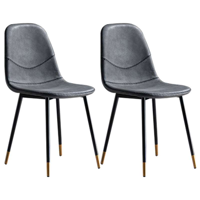 Chaise de salle à manger en métal de style Glam, chaises sans accoudoirs latérales pour cuisine
