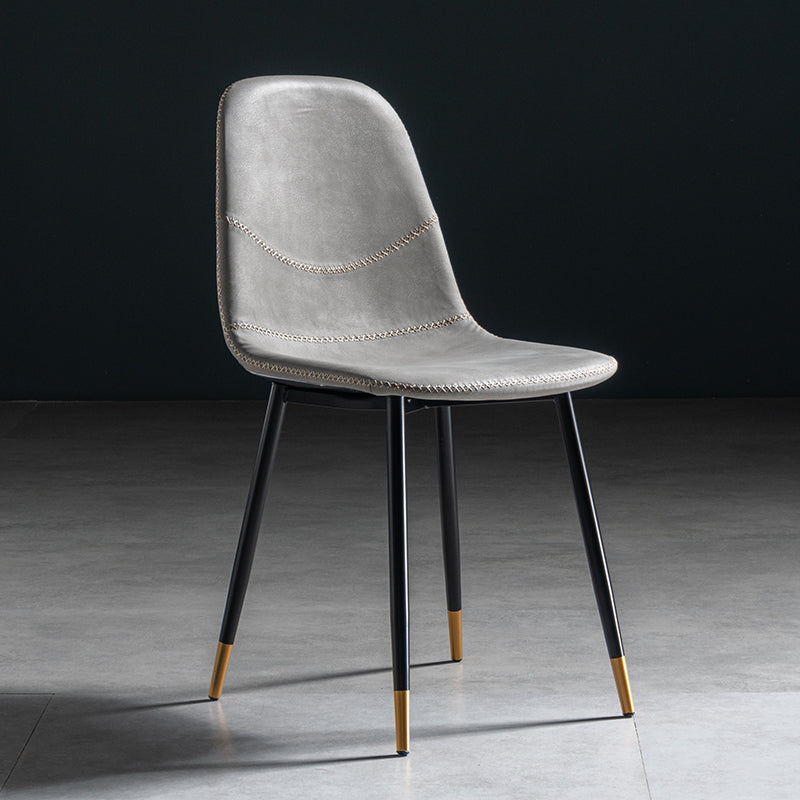 Chaise de salle à manger en métal de style Glam, chaises sans accoudoirs latérales pour cuisine