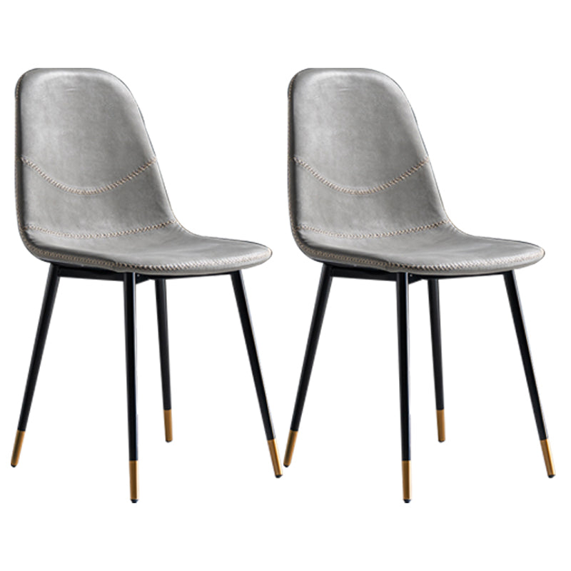 Chaise de salle à manger en métal de style Glam, chaises sans accoudoirs latérales pour cuisine