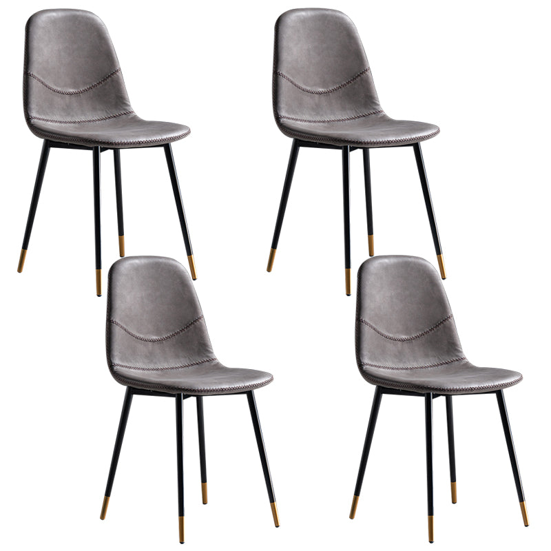 Chaise de salle à manger en métal de style Glam, chaises sans accoudoirs latérales pour cuisine
