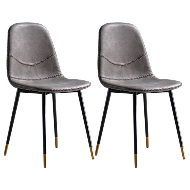 Chaise de salle à manger en métal de style Glam, chaises sans accoudoirs latérales pour cuisine
