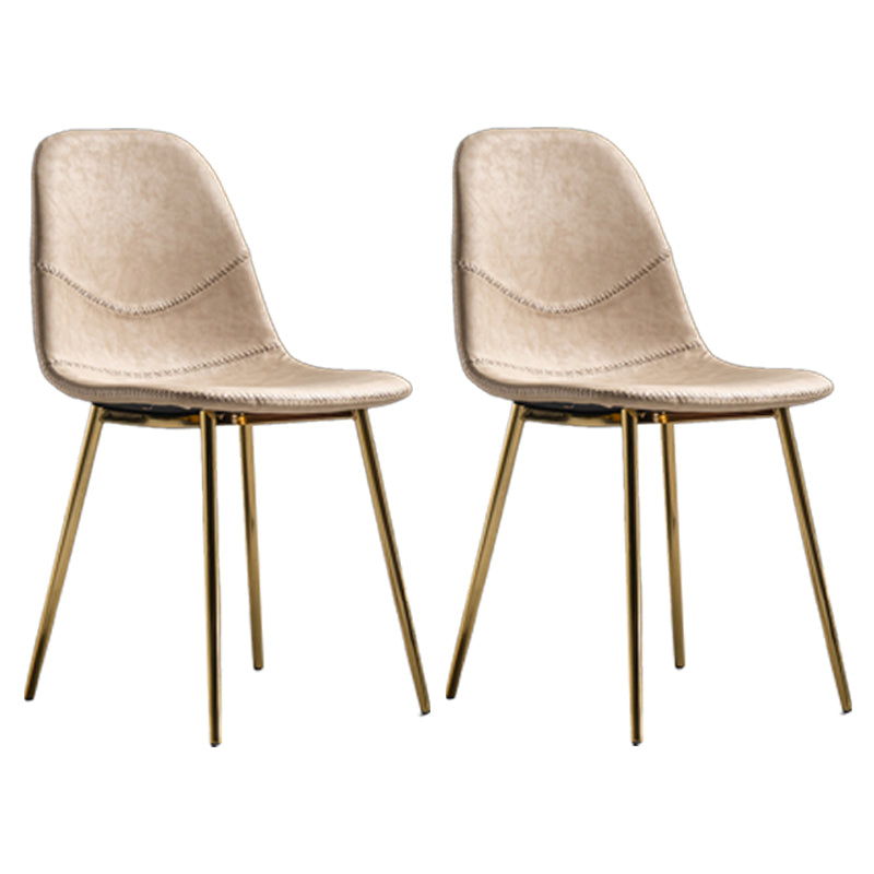 Chaise de salle à manger en métal de style Glam, chaises sans accoudoirs latérales pour cuisine