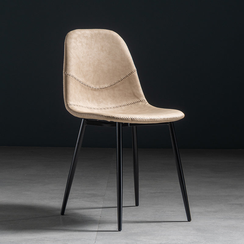 Chaise de salle à manger en métal de style Glam, chaises sans accoudoirs latérales pour cuisine