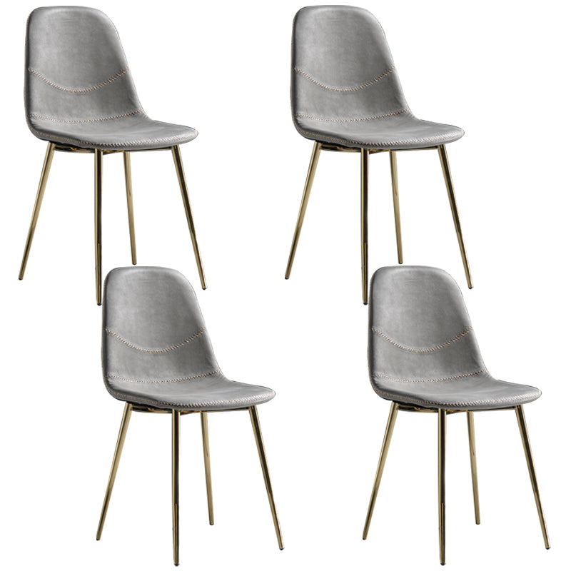 Chaise de salle à manger en métal de style Glam, chaises sans accoudoirs latérales pour cuisine
