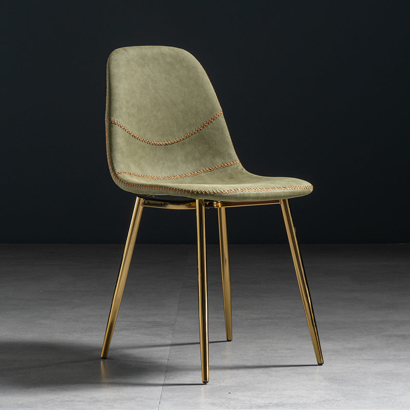 Chaise de salle à manger en métal de style Glam, chaises sans accoudoirs latérales pour cuisine