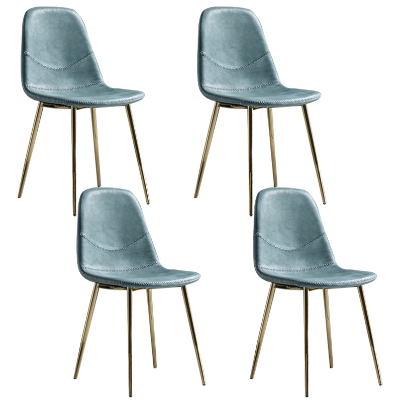 Chaise de salle à manger en métal de style Glam, chaises sans accoudoirs latérales pour cuisine
