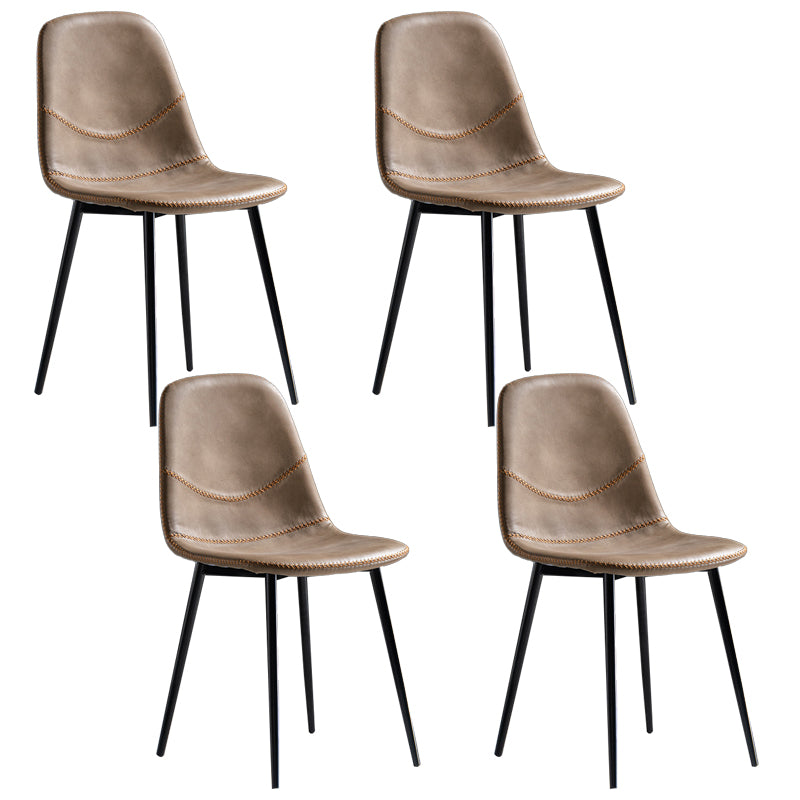 Chaise de salle à manger en métal de style Glam, chaises sans accoudoirs latérales pour cuisine