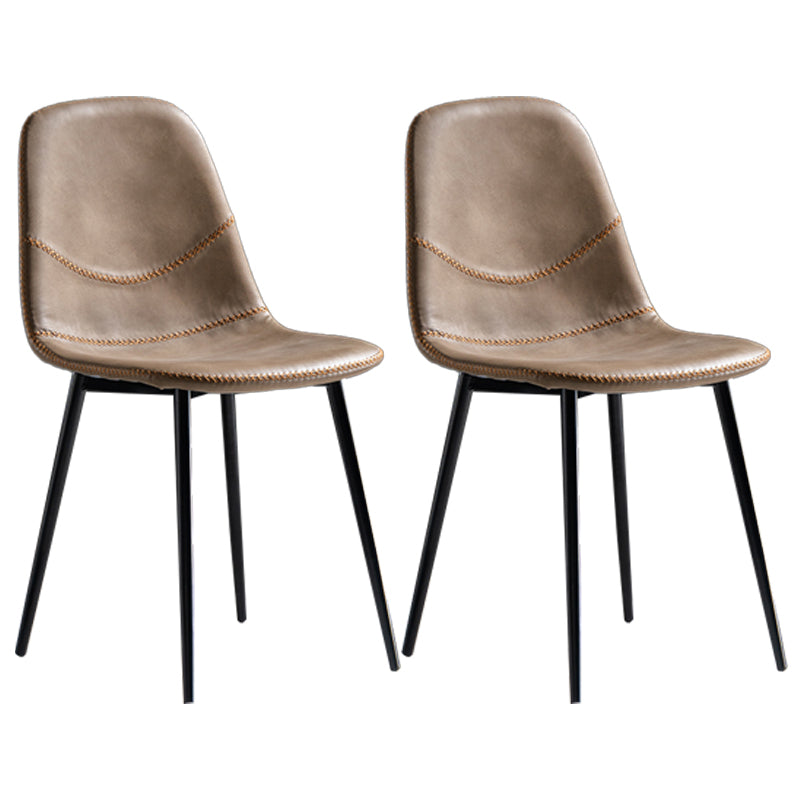 Chaise de salle à manger en métal de style Glam, chaises sans accoudoirs latérales pour cuisine