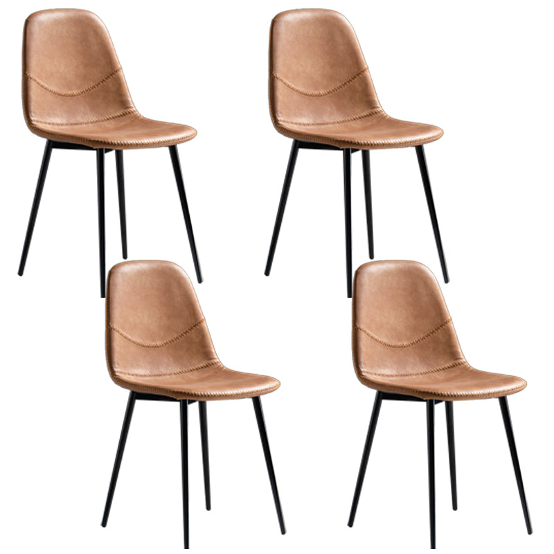 Chaise de salle à manger en métal de style Glam, chaises sans accoudoirs latérales pour cuisine