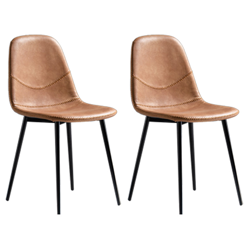 Chaise de salle à manger en métal de style Glam, chaises sans accoudoirs latérales pour cuisine