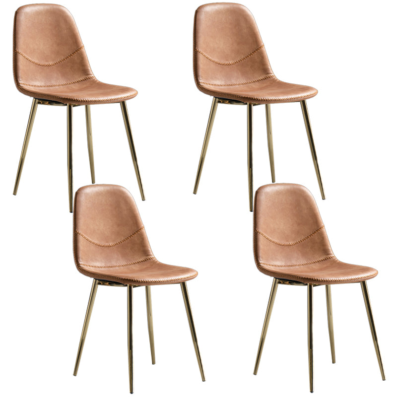 Chaise de salle à manger en métal de style Glam, chaises sans accoudoirs latérales pour cuisine