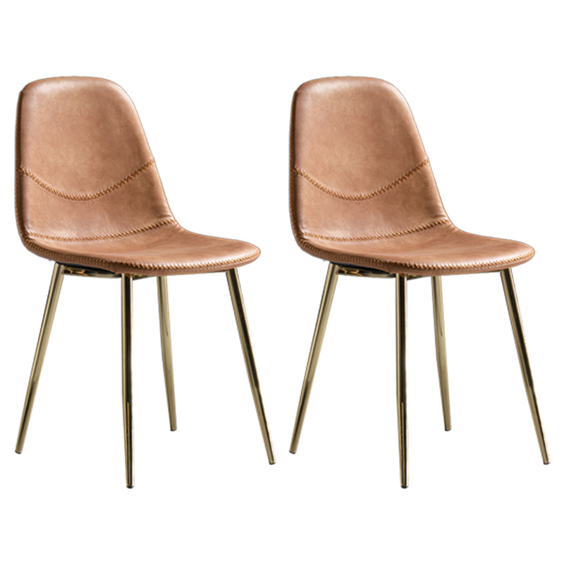 Chaise de salle à manger en métal de style Glam, chaises sans accoudoirs latérales pour cuisine
