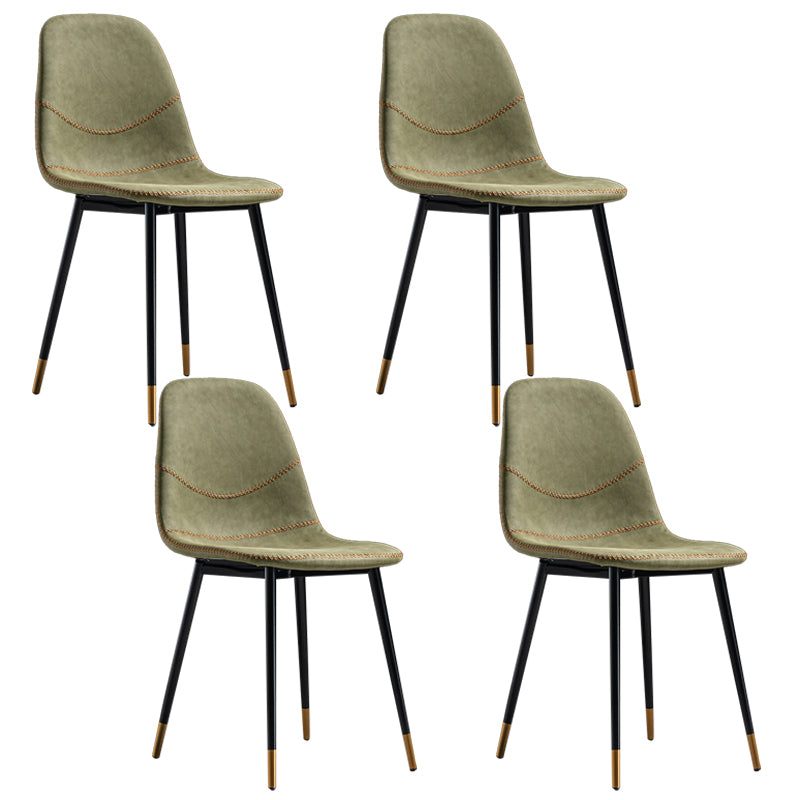 Chaise de salle à manger en métal de style Glam, chaises sans accoudoirs latérales pour cuisine