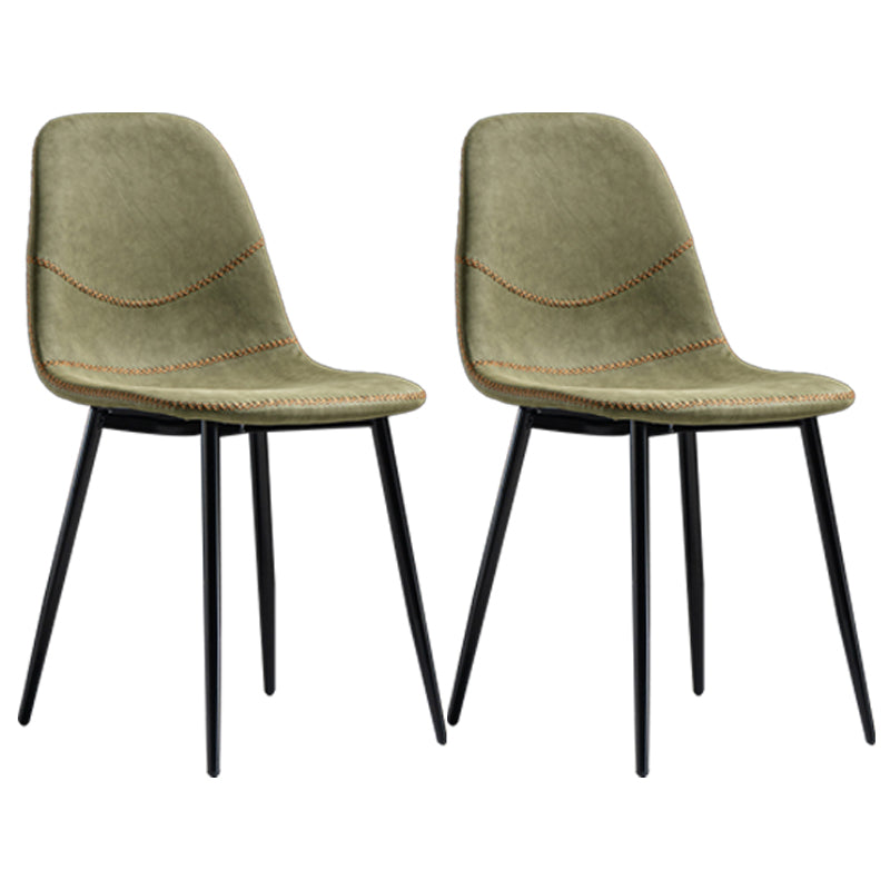 Chaise de salle à manger en métal de style Glam, chaises sans accoudoirs latérales pour cuisine