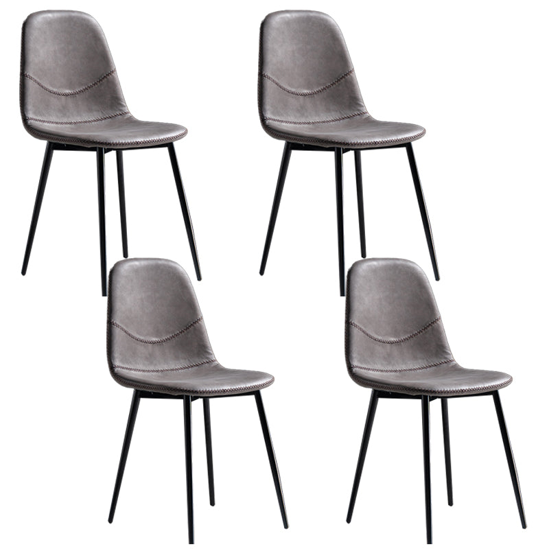 Chaise de salle à manger en métal de style Glam, chaises sans accoudoirs latérales pour cuisine