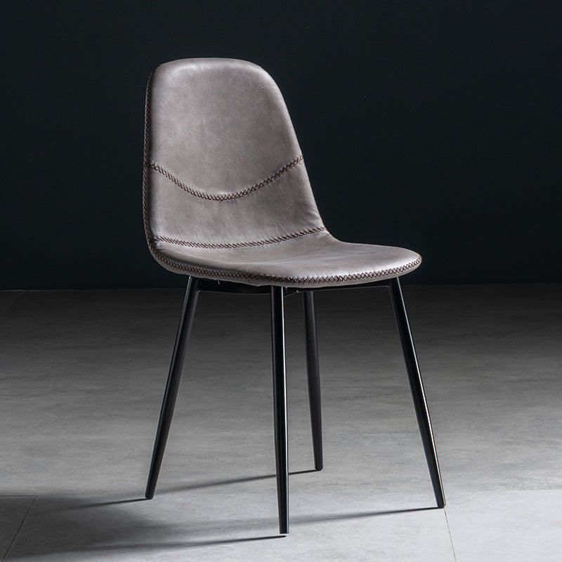 Chaise de salle à manger en métal de style Glam, chaises sans accoudoirs latérales pour cuisine