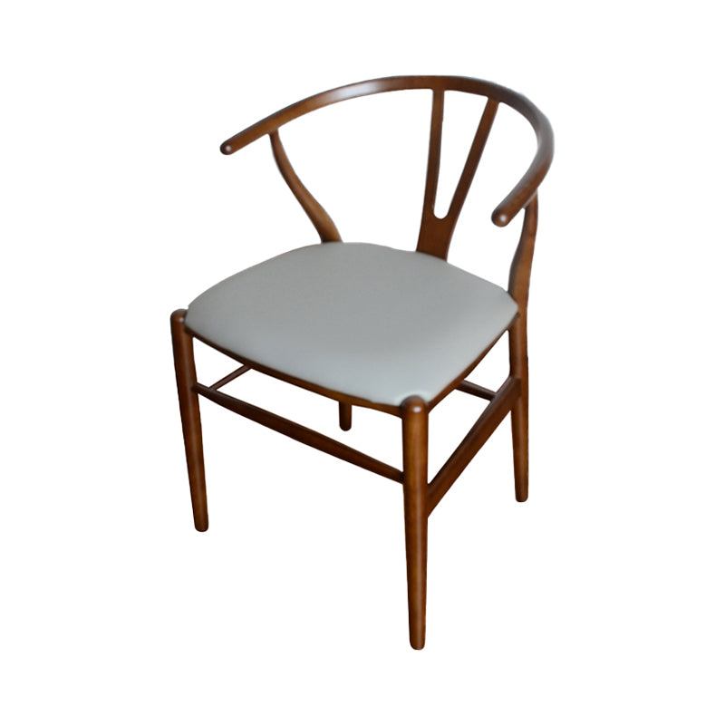 Contemporary Style Ash Wood Chair Dining Room Fork Bone Back Chairs Set
