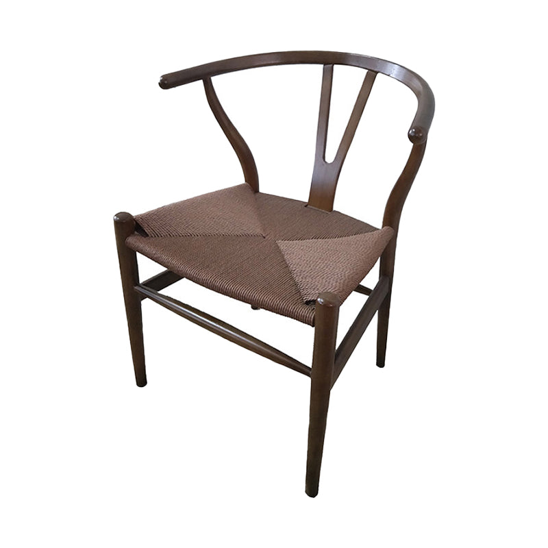 Contemporary Style Ash Wood Chair Dining Room Fork Bone Back Chairs Set