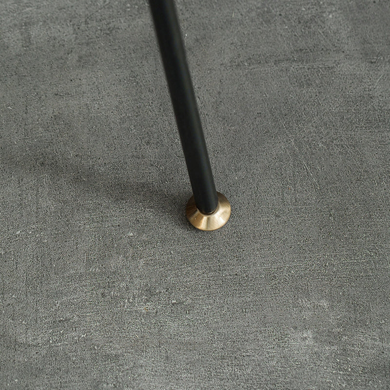 Tabouret de bar en fer noir, tabouret de comptoir à dossier bas de style industriel avec siège en selle