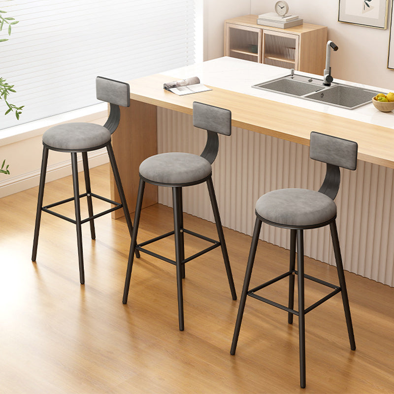 Taburete de bar de metal de estilo industrial, taburete de mostrador con asiento redondo para barra de cocina
