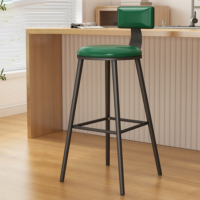 Taburete de bar de metal de estilo industrial, taburete de mostrador con asiento redondo para barra de cocina