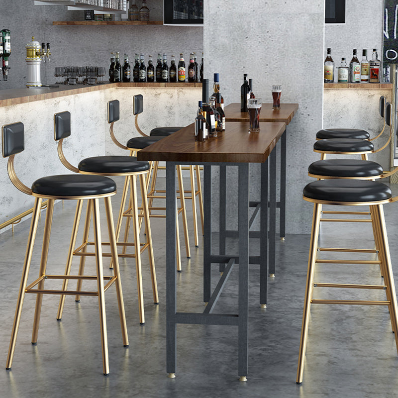 Taburete de bar de metal de estilo industrial, taburete de mostrador con asiento redondo para barra de cocina