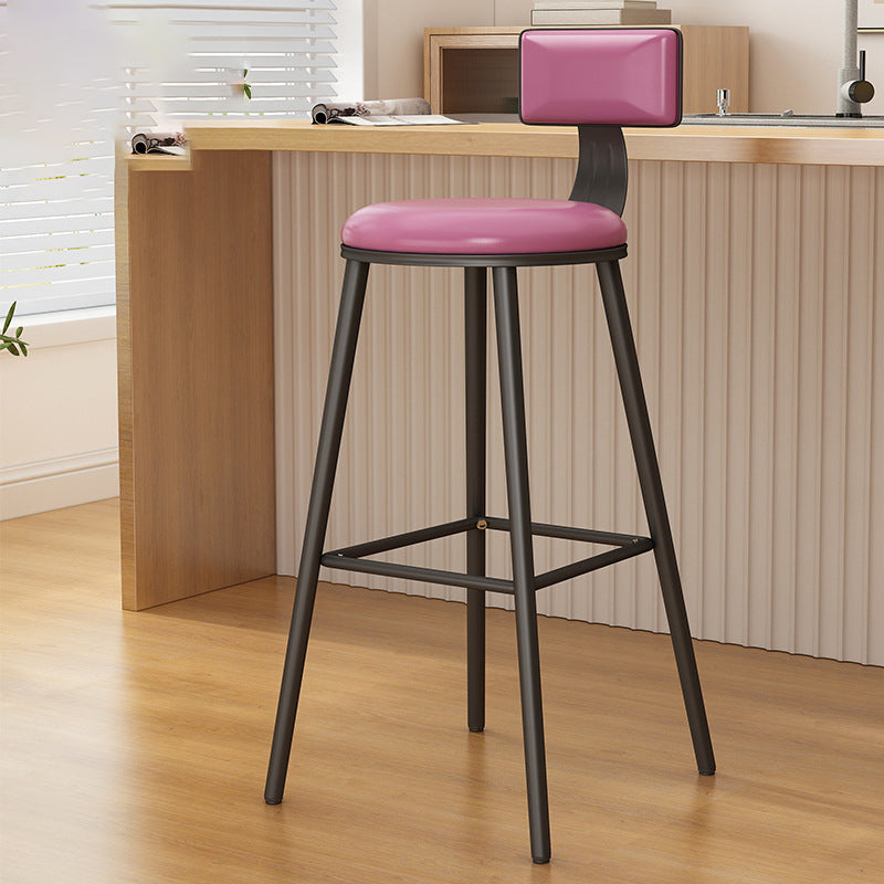 Taburete de bar de metal de estilo industrial, taburete de mostrador con asiento redondo para barra de cocina