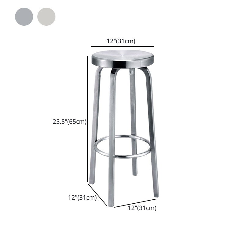 Tabouret de comptoir de tabouret de bar en métal à dossier bas de style industriel pour bar de cuisine