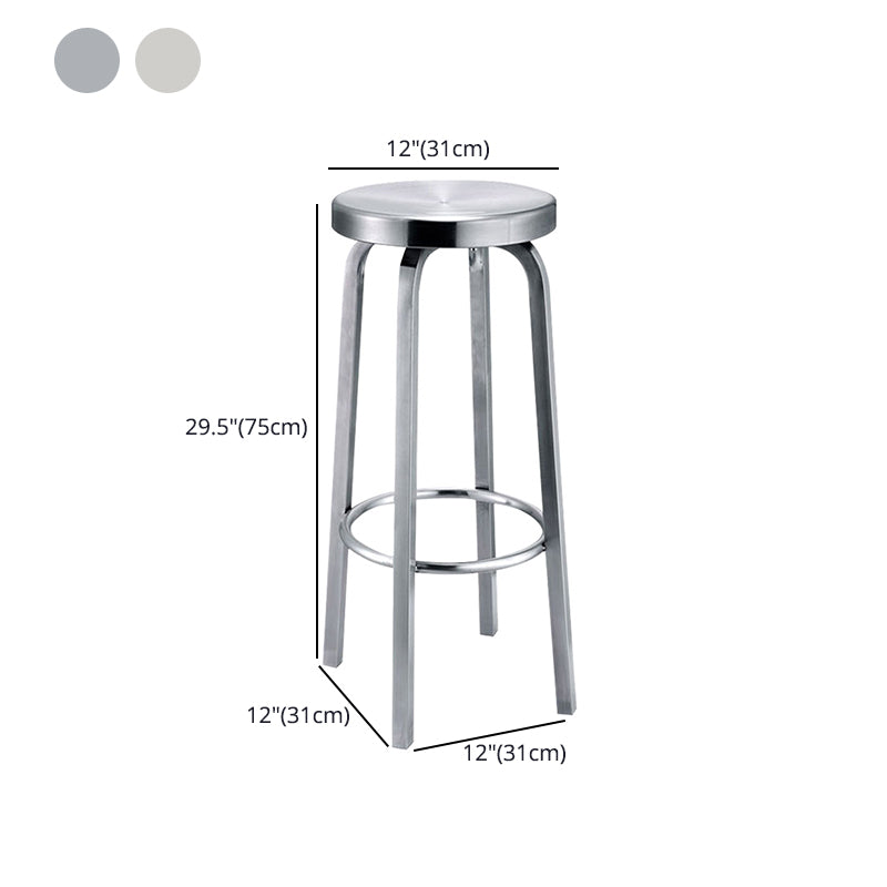 Tabouret de comptoir de tabouret de bar en métal à dossier bas de style industriel pour bar de cuisine