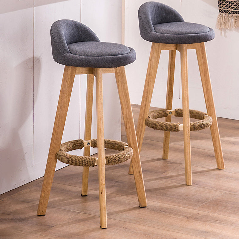 Barhocker mit Holzbeinen im skandinavischen Stil, Thekenhocker für Küchenbar, 1 Stück