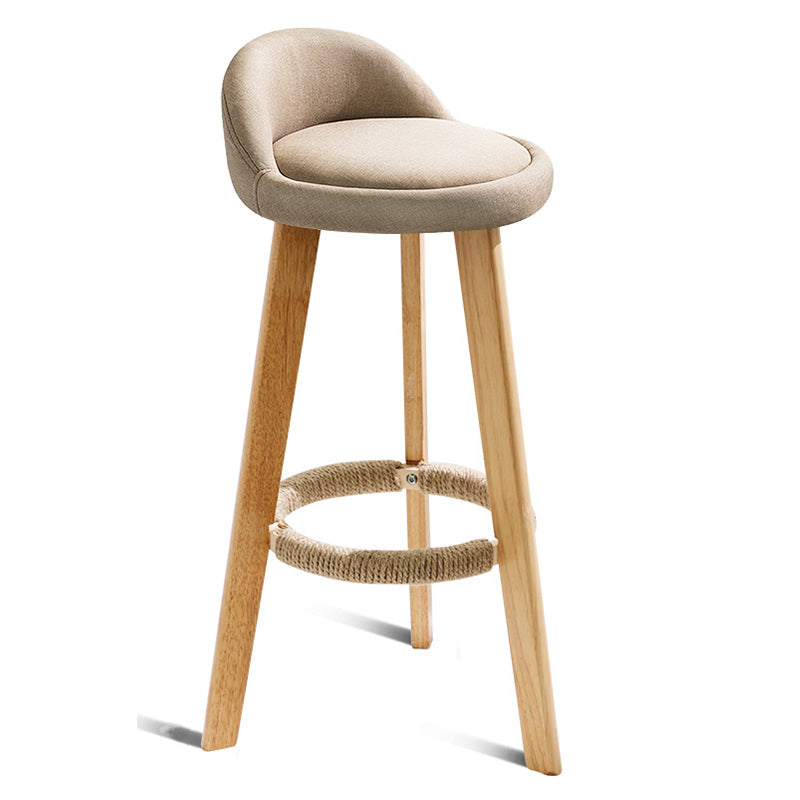 Barhocker mit Holzbeinen im skandinavischen Stil, Thekenhocker für Küchenbar, 1 Stück