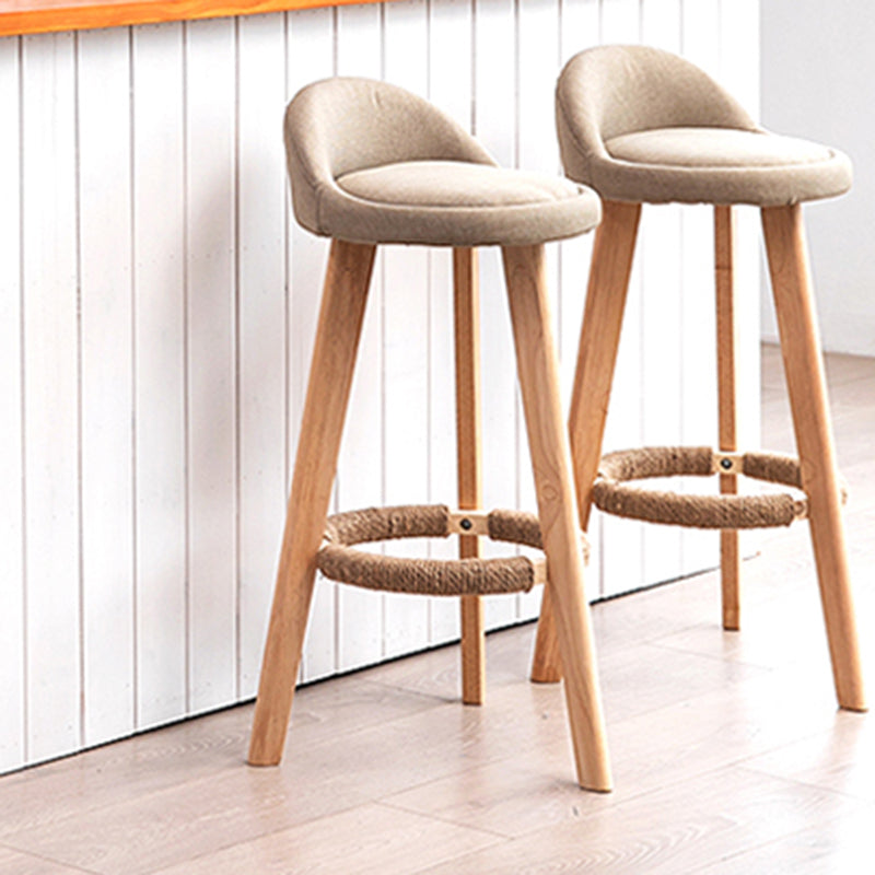 Barhocker mit Holzbeinen im skandinavischen Stil, Thekenhocker für Küchenbar, 1 Stück