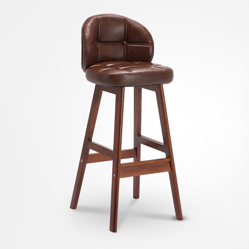 Barhocker mit Holzbeinen im skandinavischen Stil, für Küche, Bar, Thekenhocker, 1 Stück