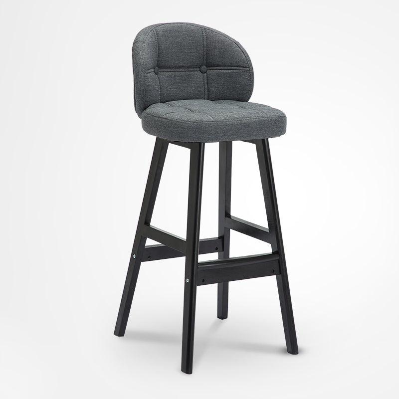 Taburete de Bar con patas de madera de estilo escandinavo, taburete para barra de cocina, 1 Uds.