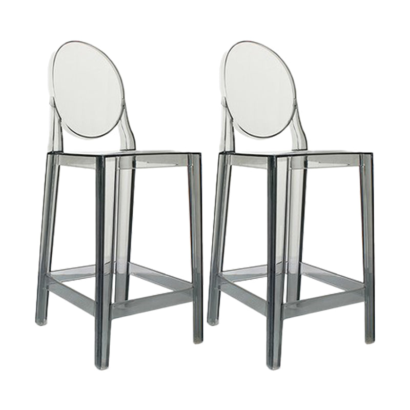 26-inch Height Barstool Modern Indoor Transparent Plastic Bar Stool