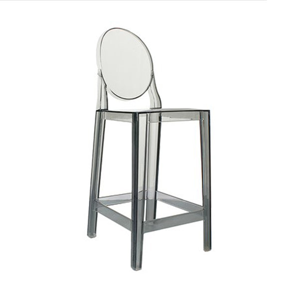 26-inch Height Barstool Modern Indoor Transparent Plastic Bar Stool